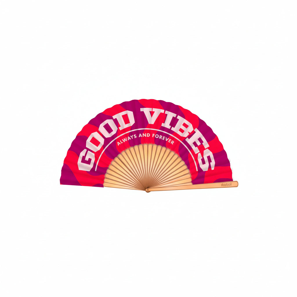 Hand Fan Good Vibes