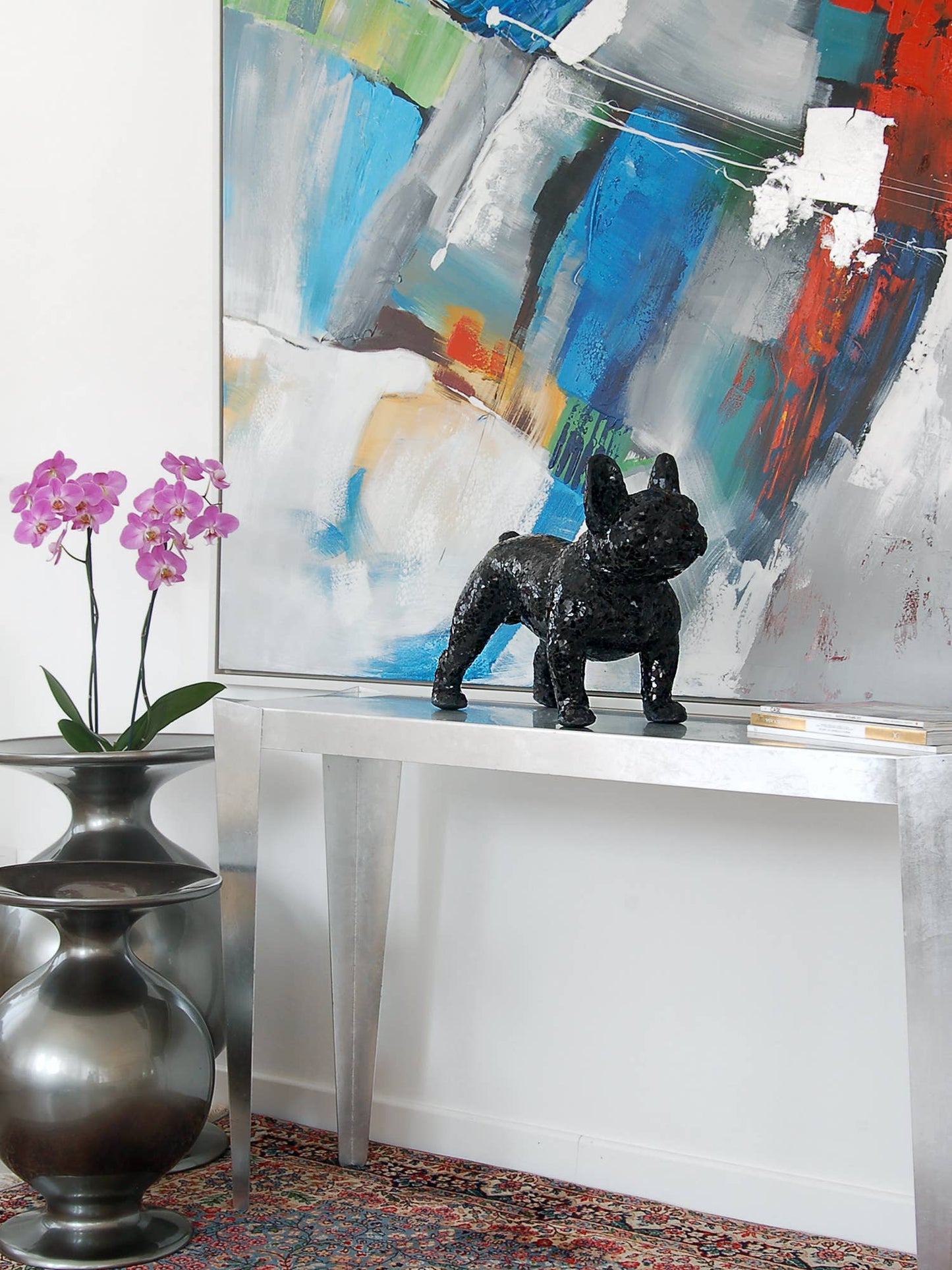 Svart Fransk Bulldog Glass