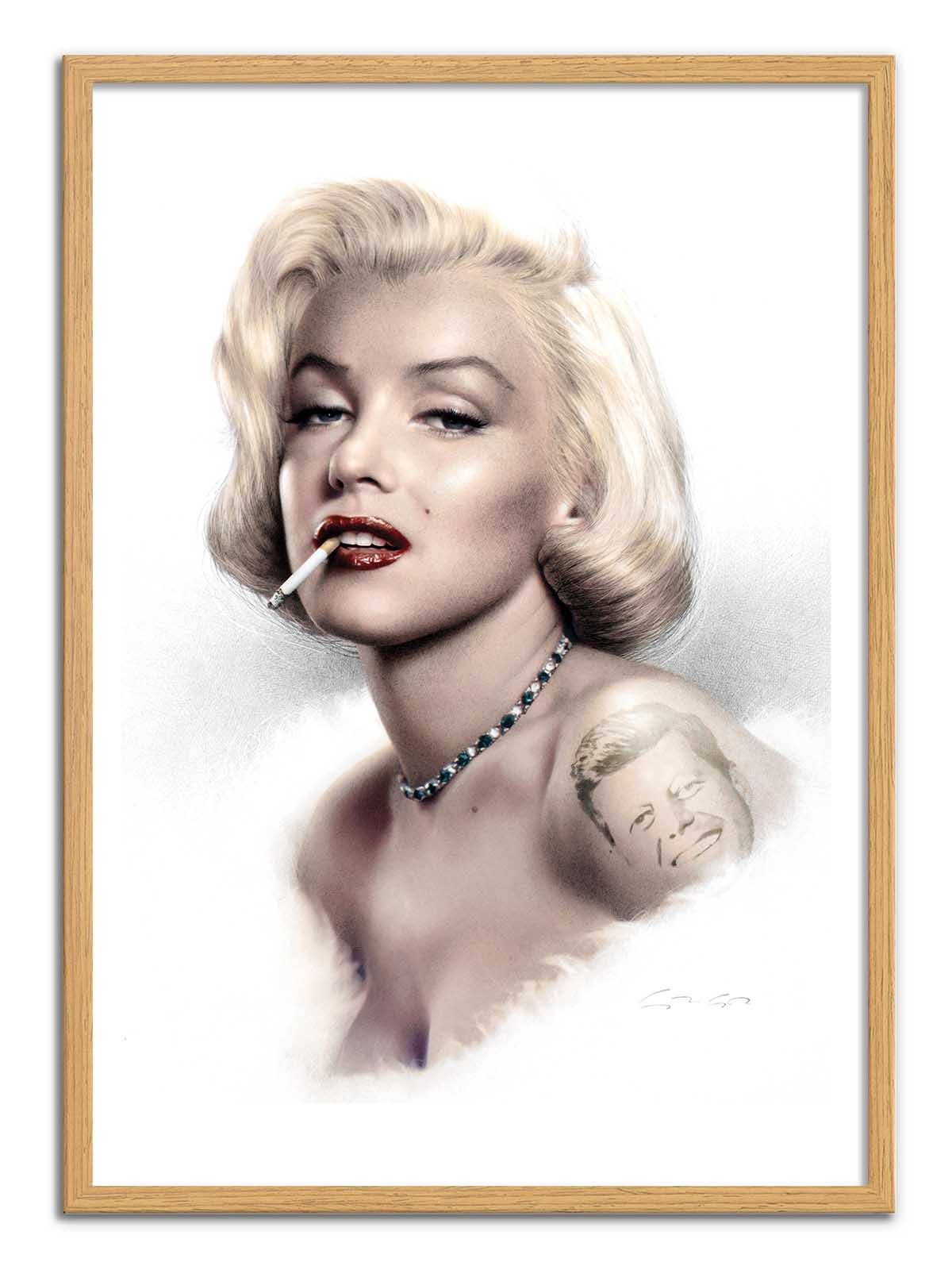 Marilyn Smokes it Plakat