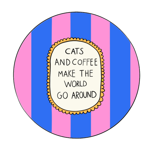 Cats Make The World Go Around Klistremerke