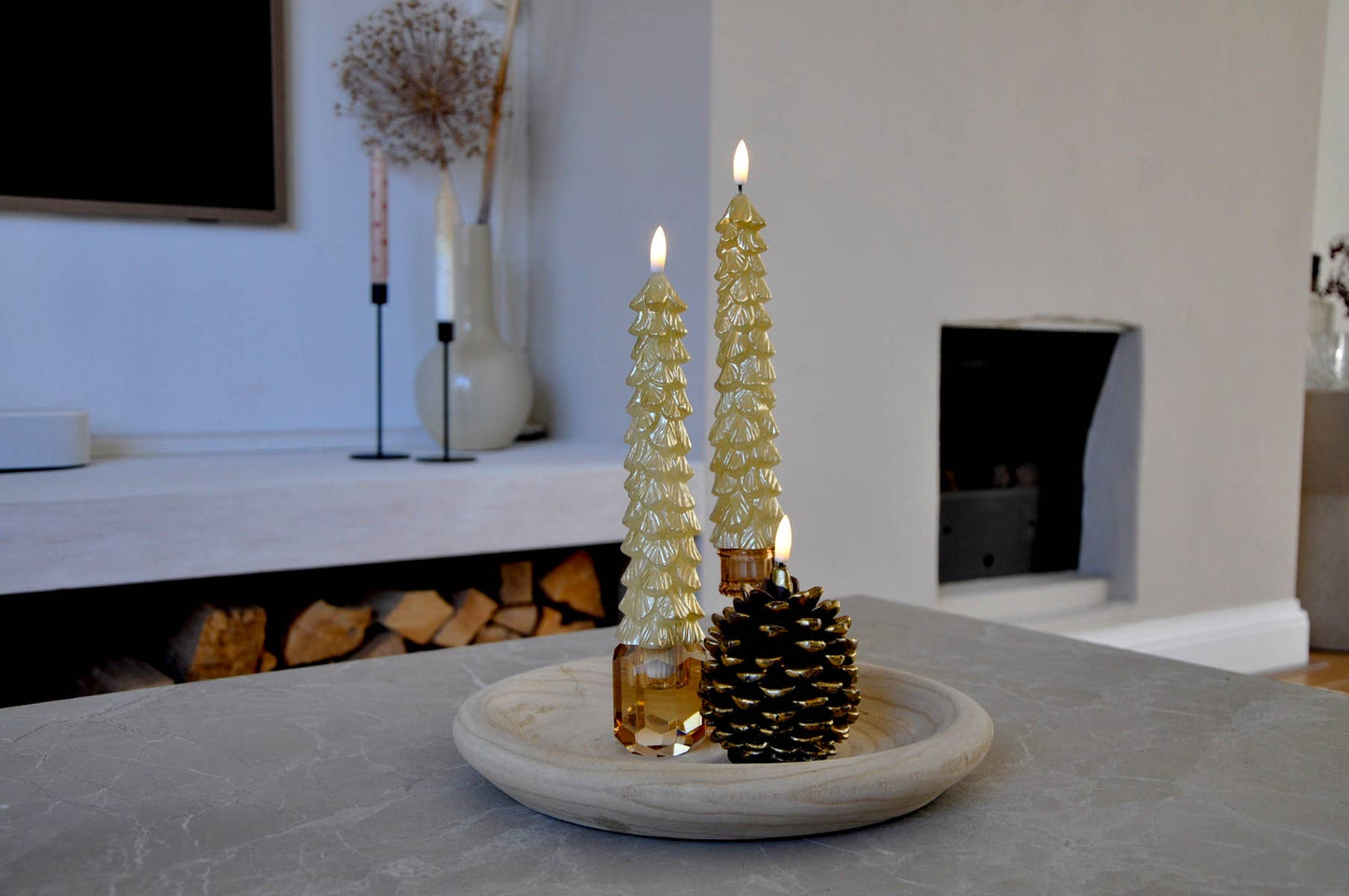 X-Mas Tree Gold LED-Lyssett