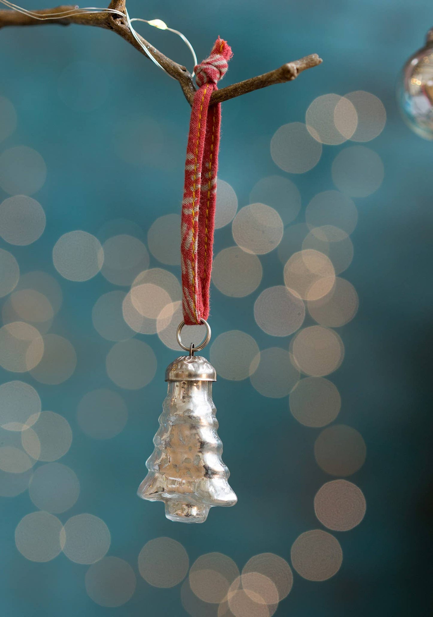 Silver Finish Glass Baubles