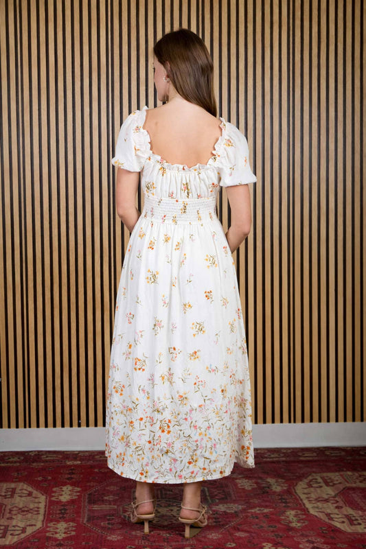 Falling Floral Midikjole