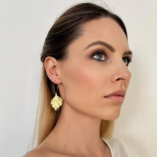 Golden Leaf Øredobber