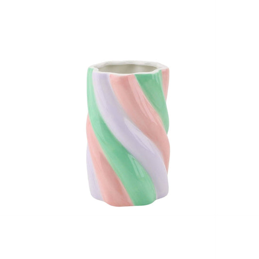 Marshmallow Greenie Vase