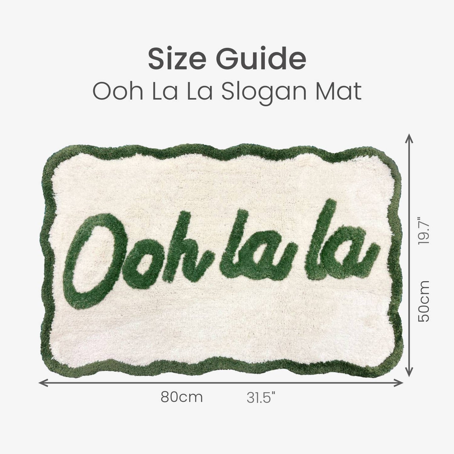 Ooh La La Grønn Badematte