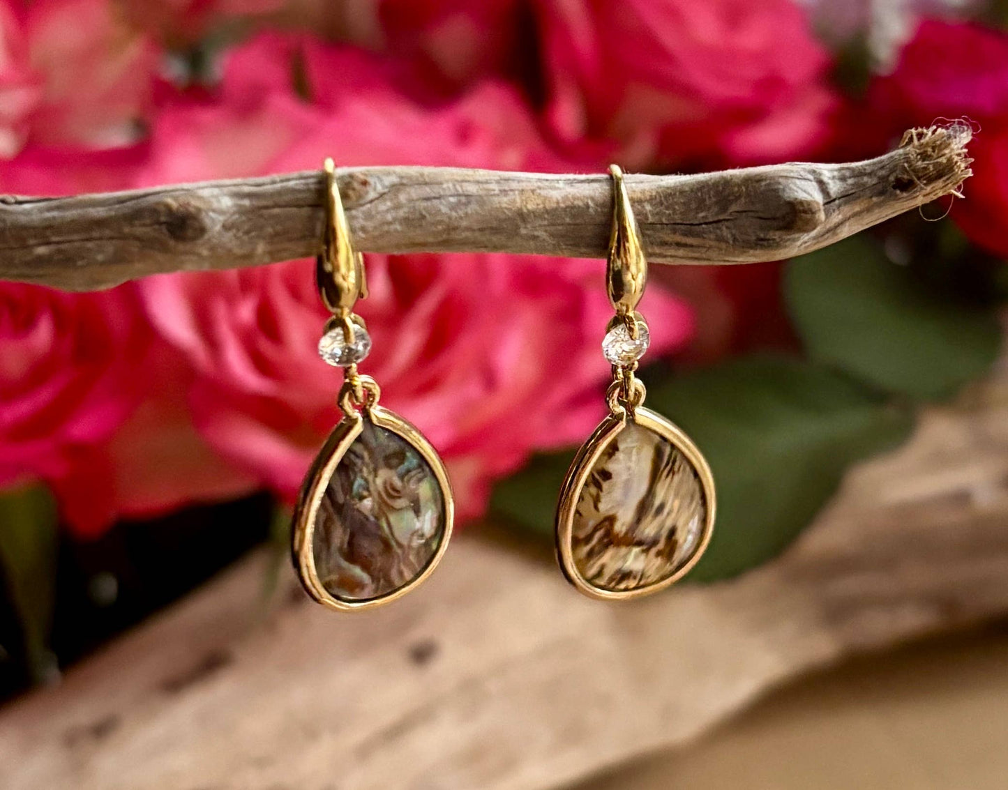 Abalone Drop Øreringer