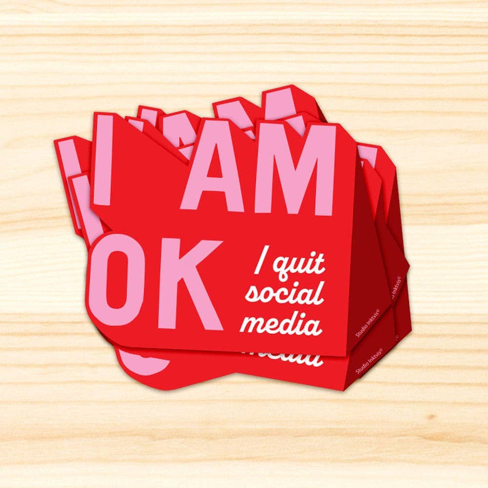 Quit social media Klistremerke
