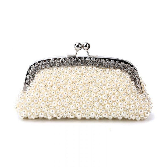Oval pearl clutch