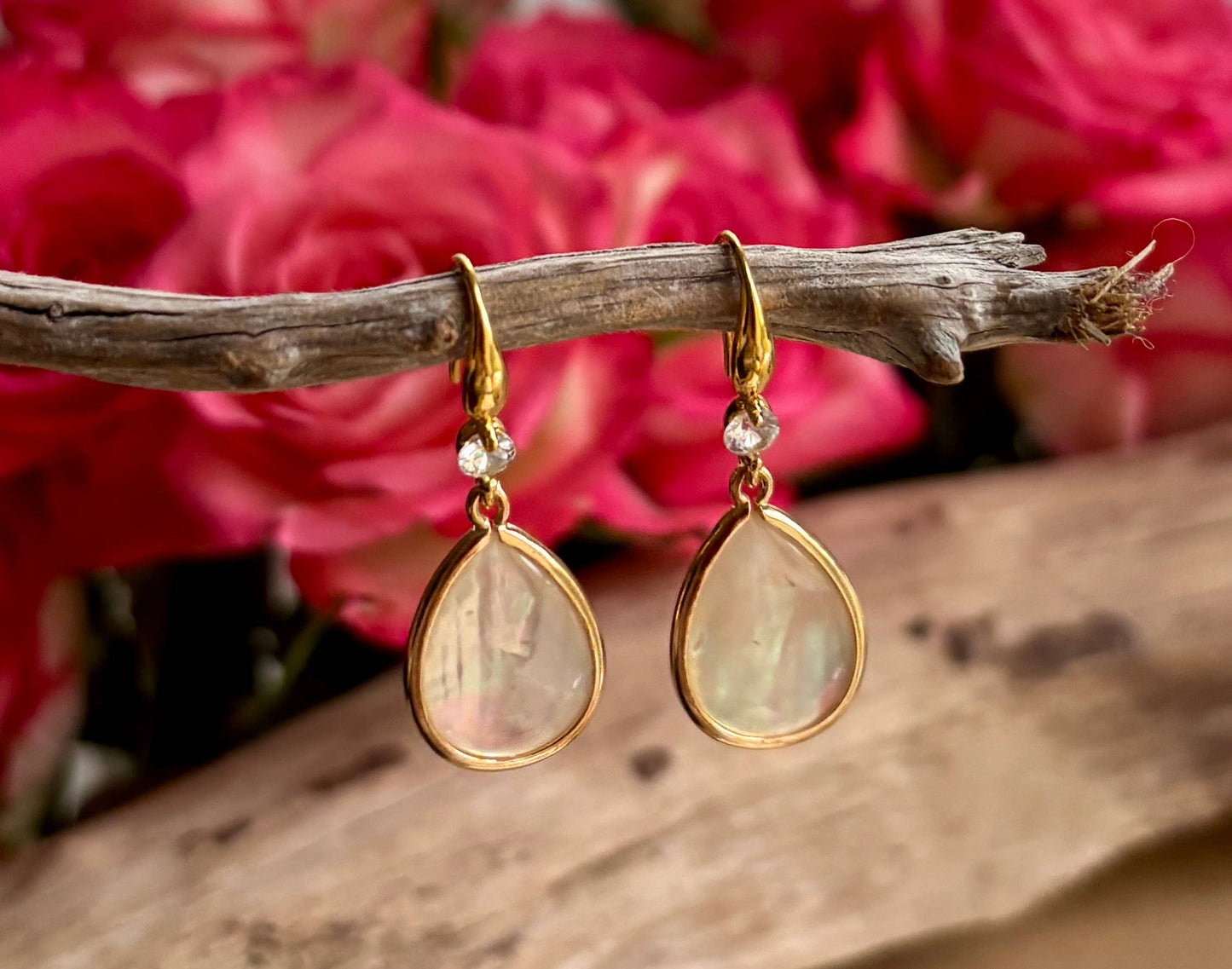 Mother Of Pearl Drop Øreringer