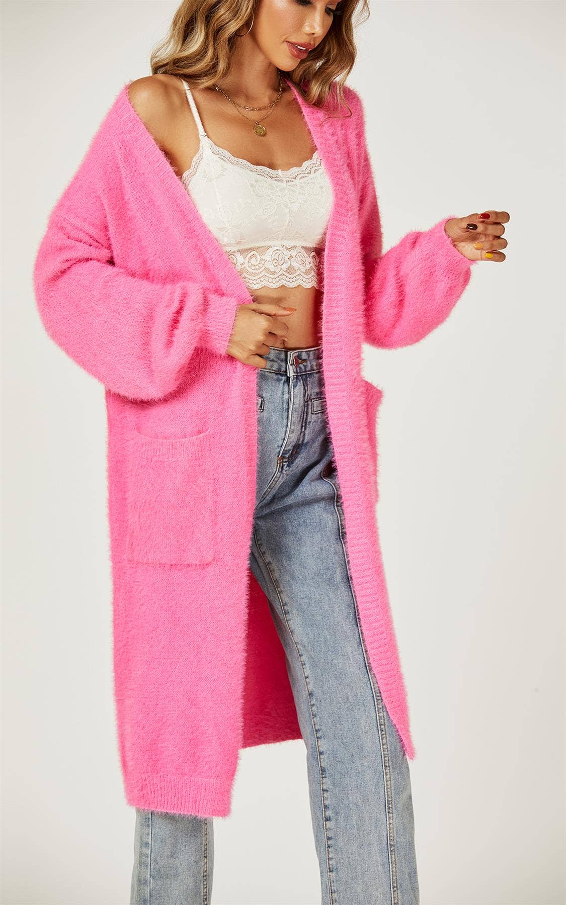 Cozy Fuchsia Cardigan