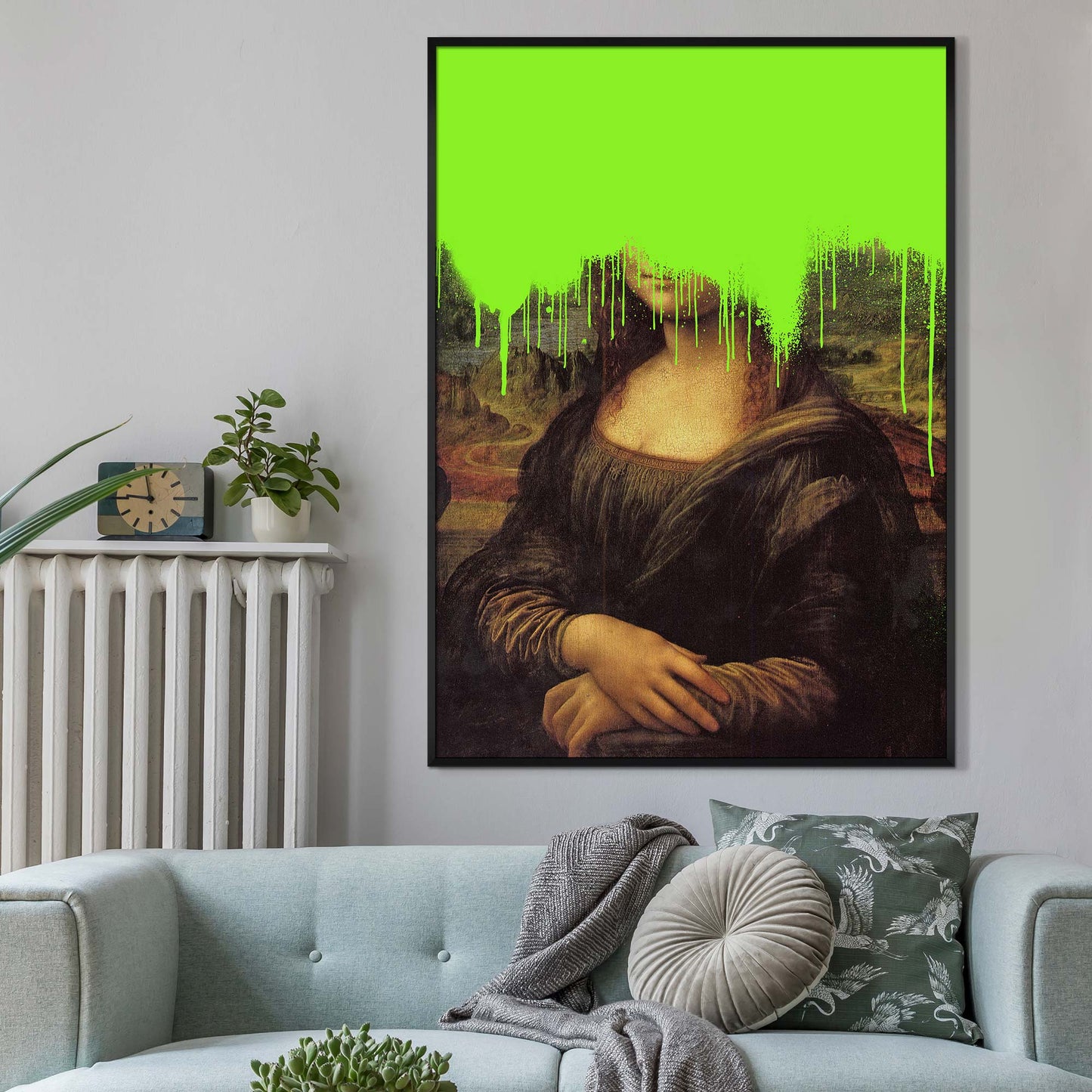 Drippy Mona Lisa Green Plakat