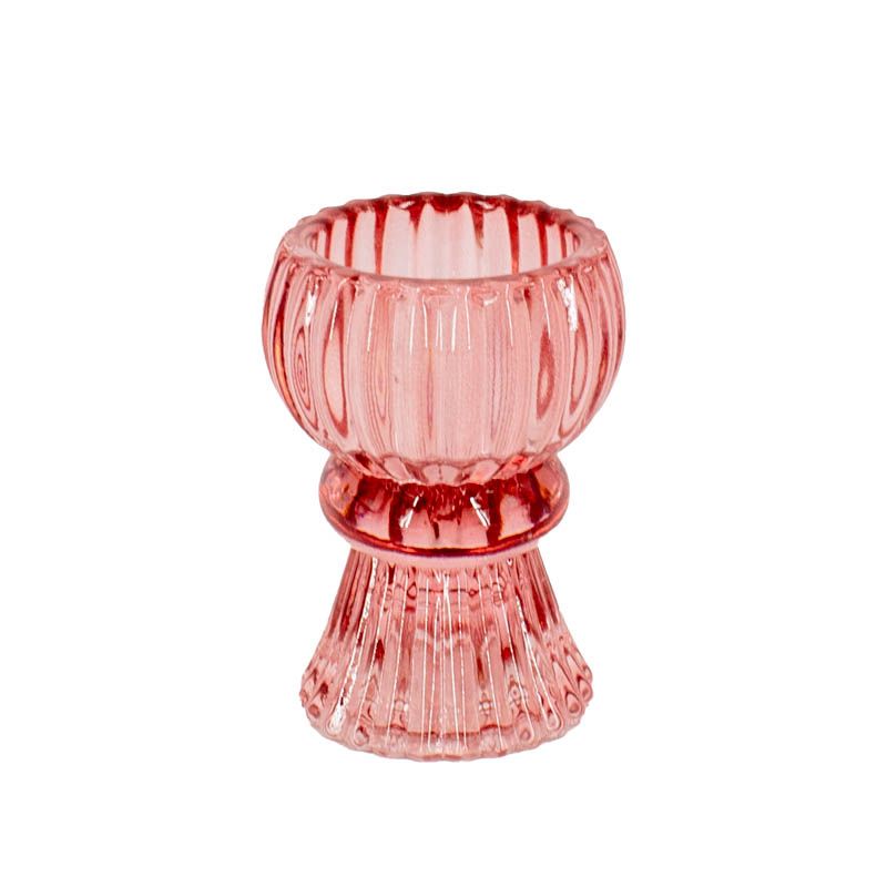 Telysholder Rosa Glass