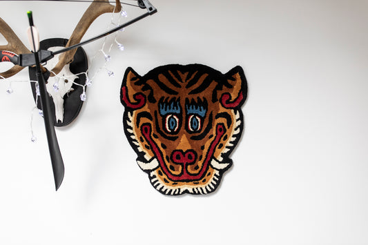 Tiger face rug 4