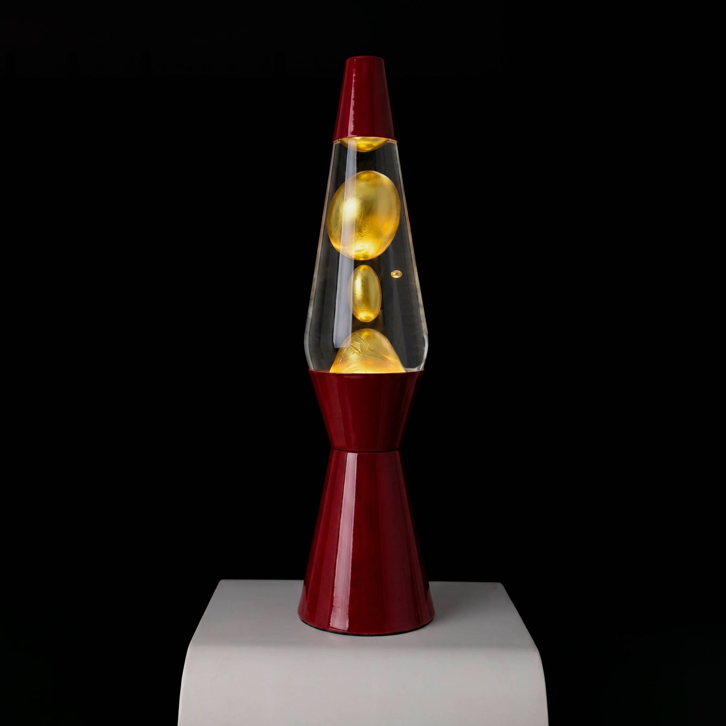 Burgundy Gold Lavalampe