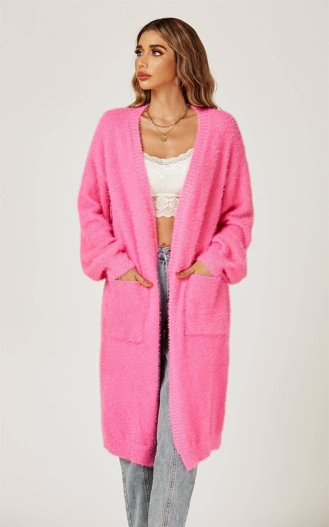 Cozy Fuchsia Cardigan