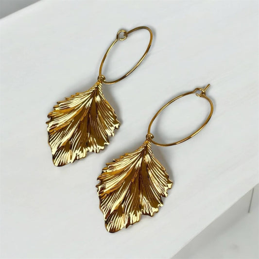 Golden Leaf Øredobber