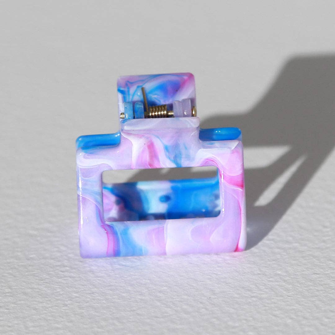 Haarklem swirl blauw small