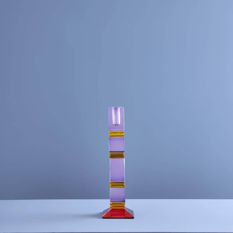 Fancy Crystal Lysholder Purple