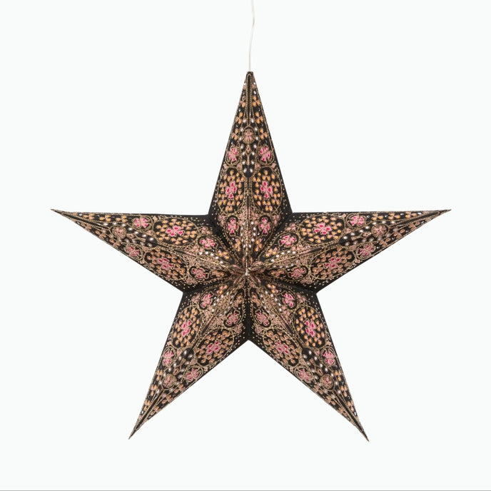 Adventsstjerne Cathedral Rosa/Oransje 38 cm