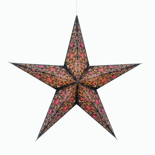 Adventsstjerne Cathedral Svart/Rosa 58 cm
