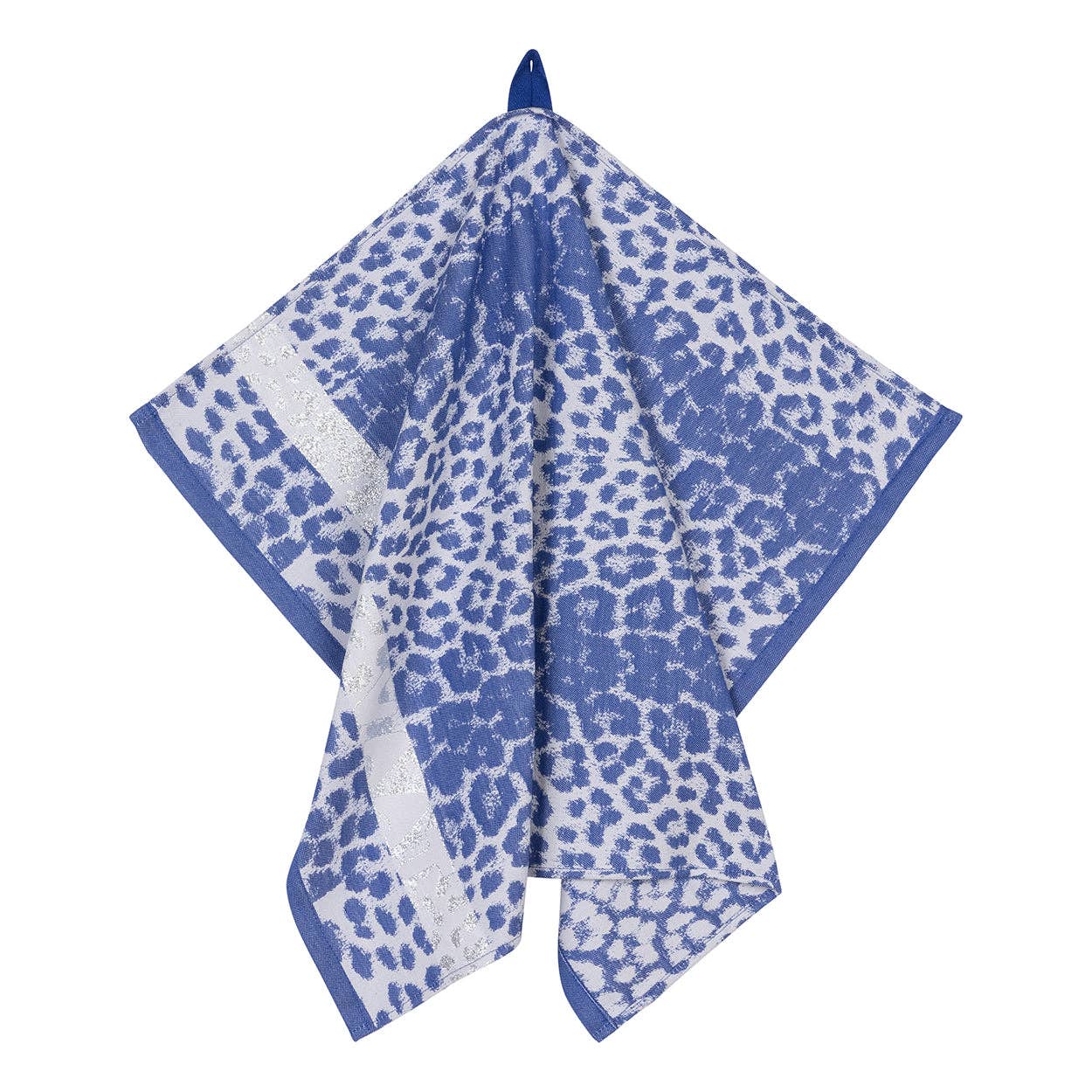 Gavesett kjøkkenhåndklær Leopard royal blue