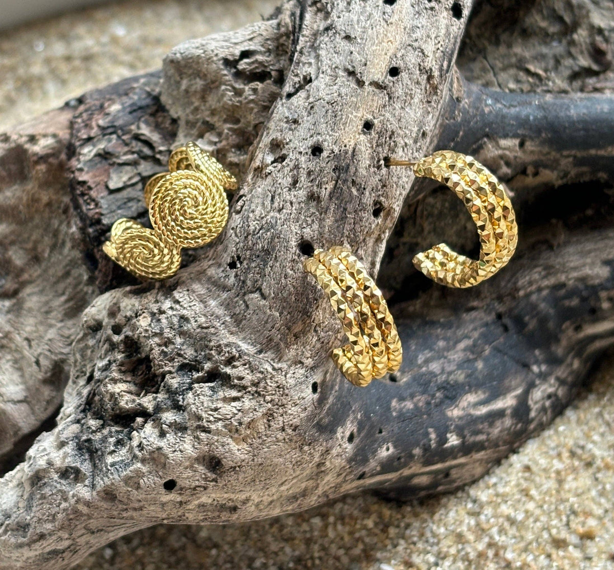 Textured Spiral Ring
