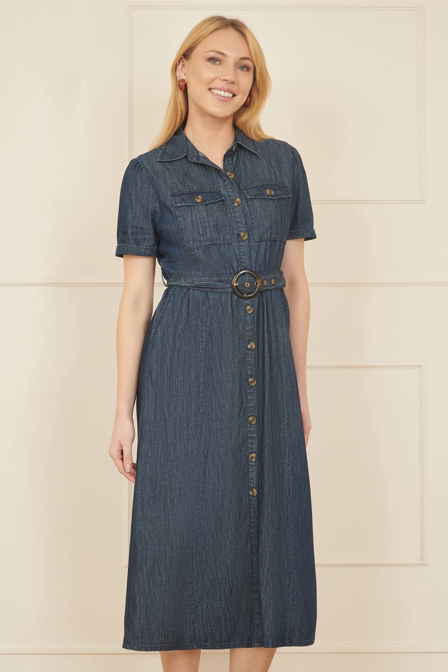 Chambray Denim Skjortekjole