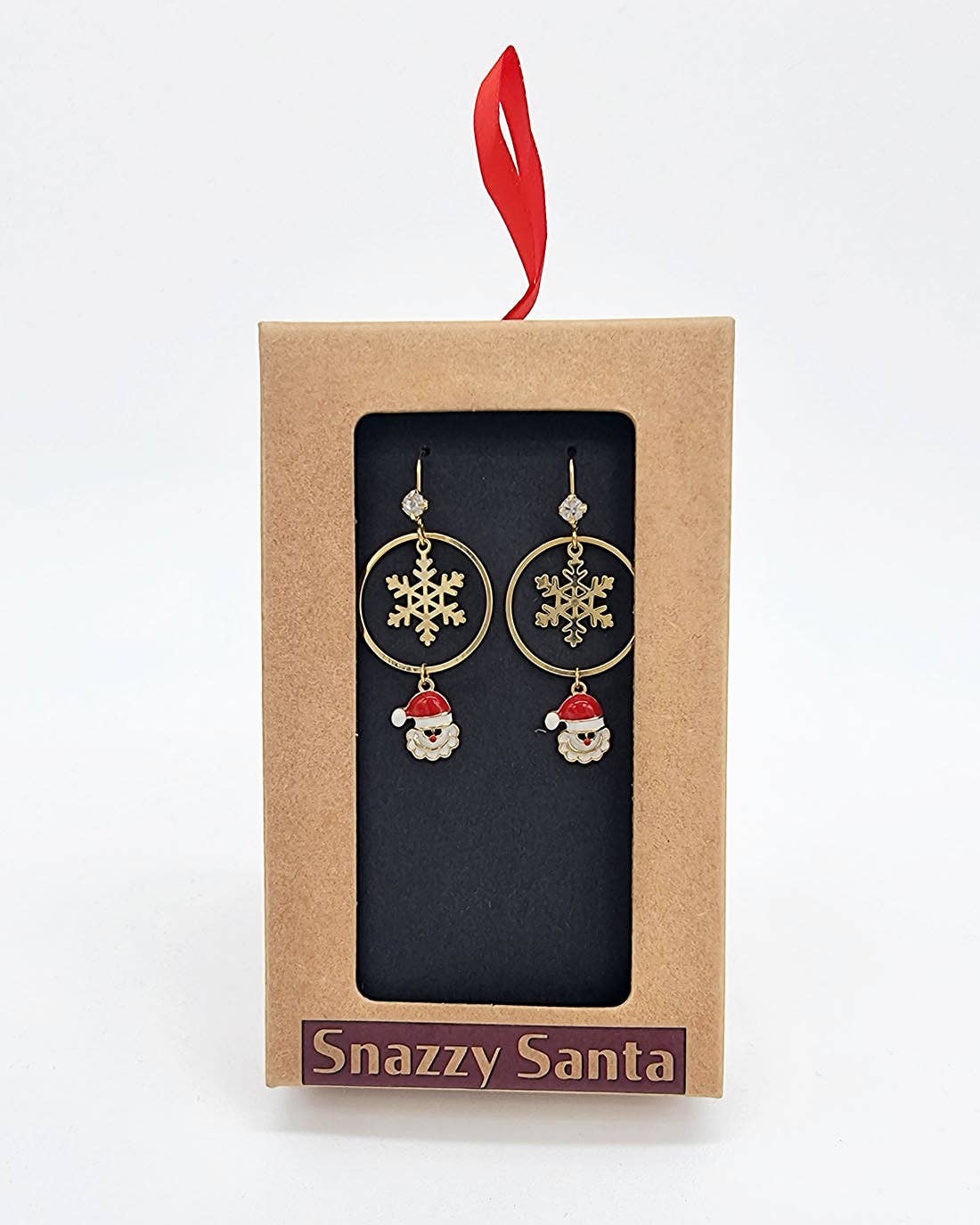 Snowflake and Santa Øreringer