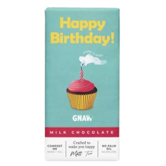GNAW Happy BirthdayMelkesjokolade