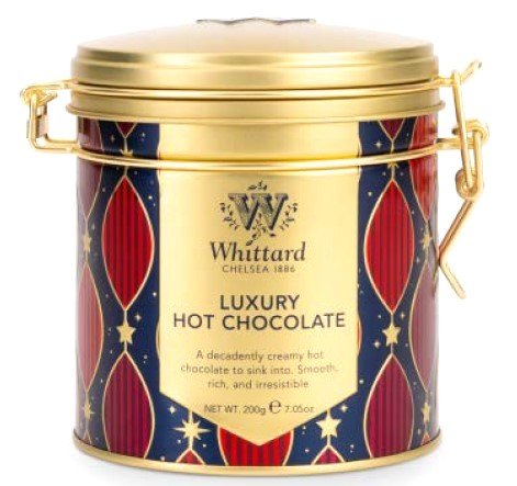 Whittard Xmas Lux Hot Chocolate Cliptop Tin