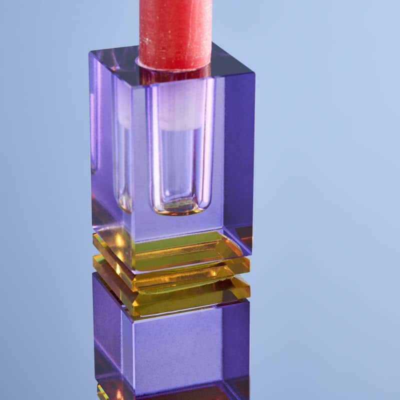 Fancy Crystal Lysholder Purple