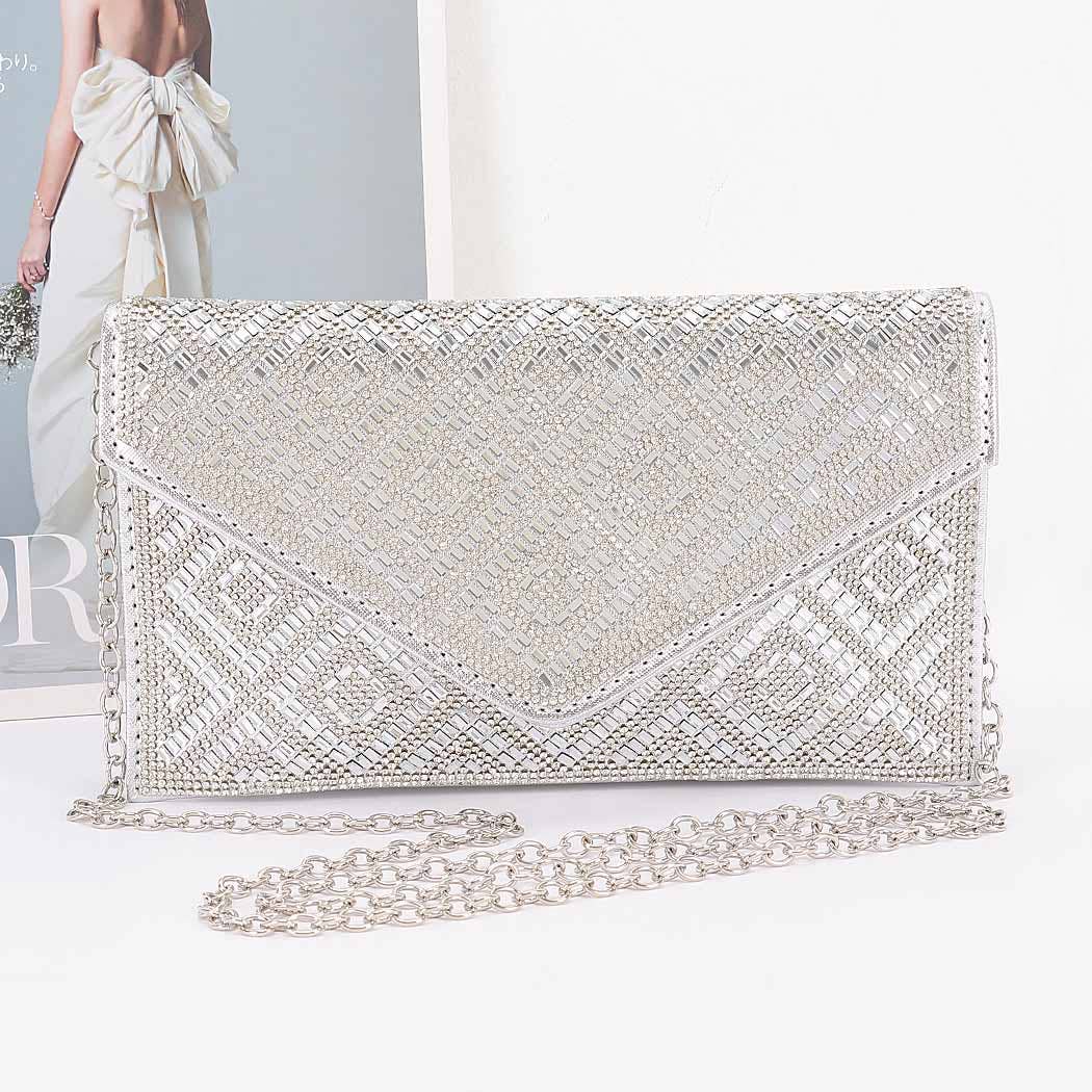 Rhinestone Envelope Clutch