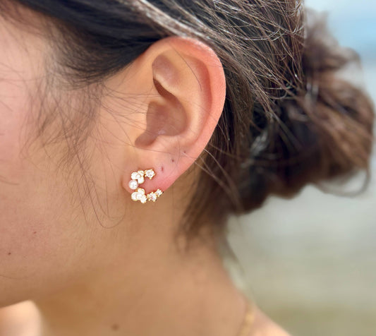 Zirconia Flower Øreringer