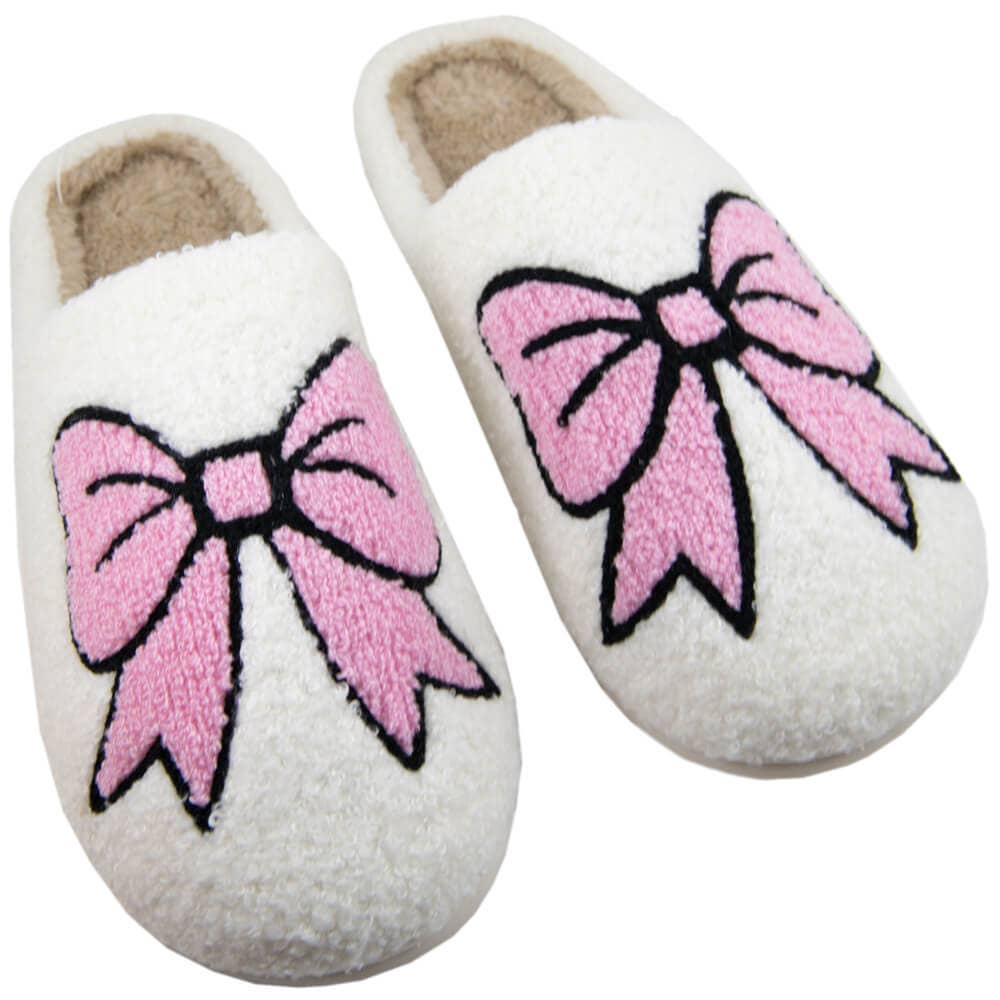 Pink Bows Coquette Tøfler