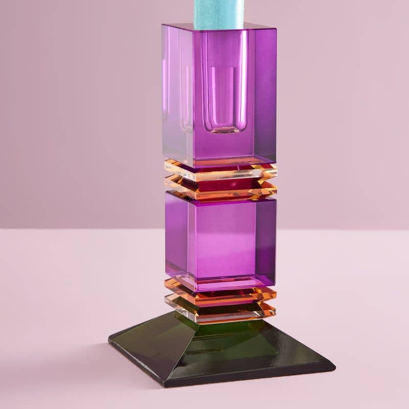 Fancy Crystal Lysholder Purple