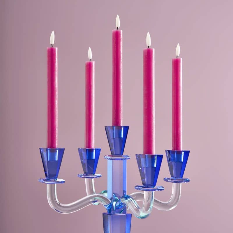 Fancy Crystal Candelabra Blue
