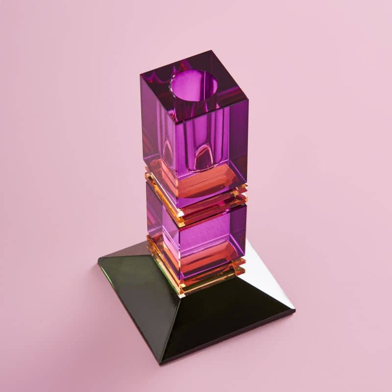 Fancy Crystal Lysholder Purple