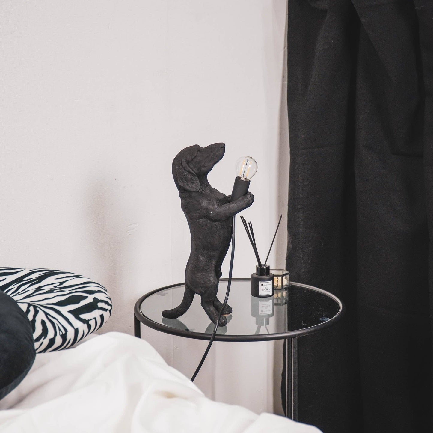 Dachshund Lampe Svart