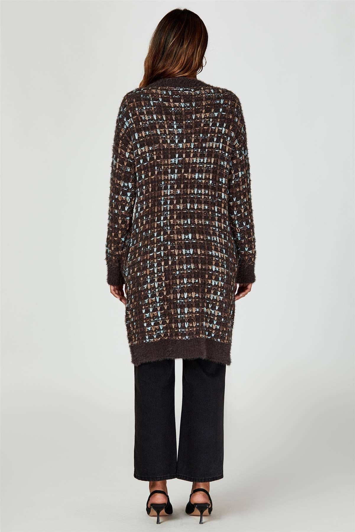 Boucle Check Cardigan