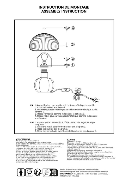 Madeleine pink Lampe