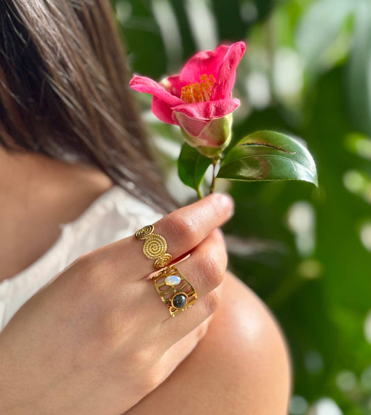 Textured Spiral Ring