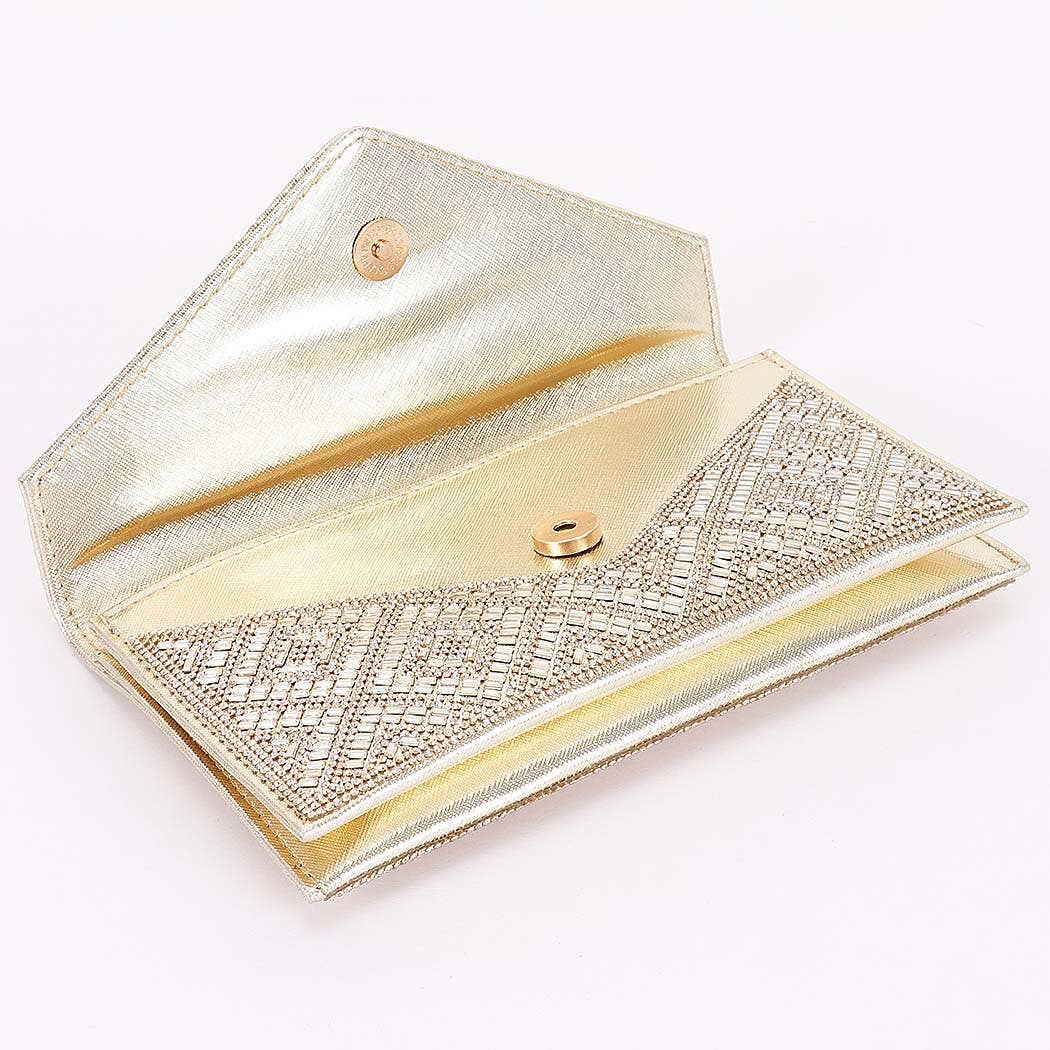 Rhinestone Envelope Clutch