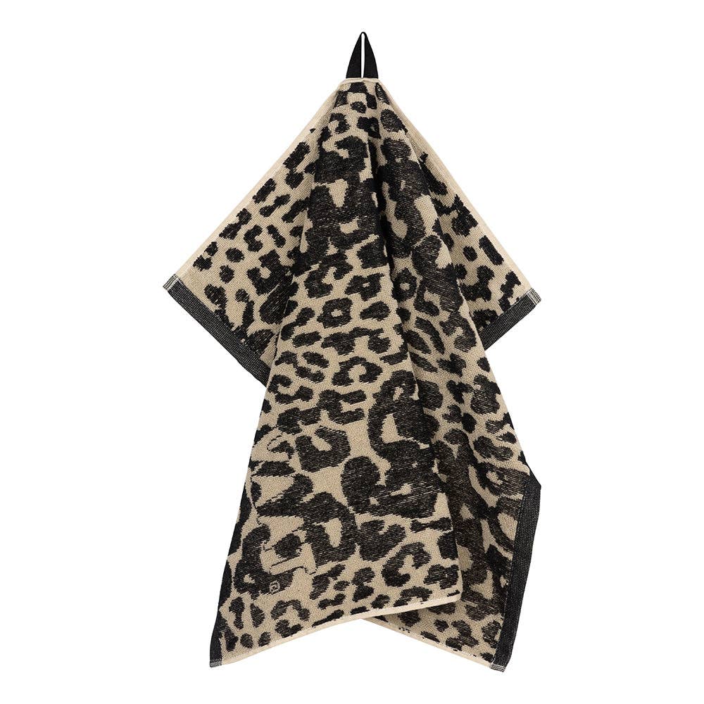 Gavesett kjøkkenhåndklær Leopard black