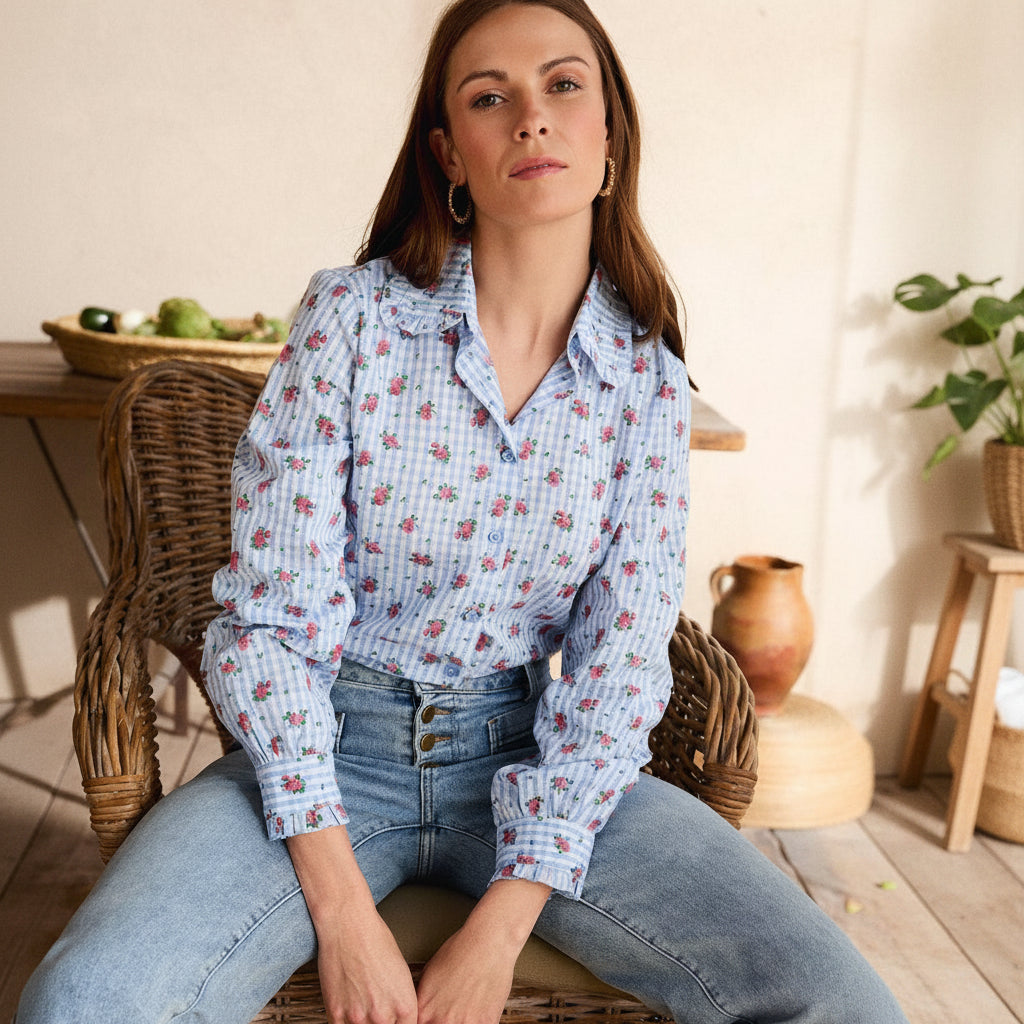 Vichy Roses Skjorte