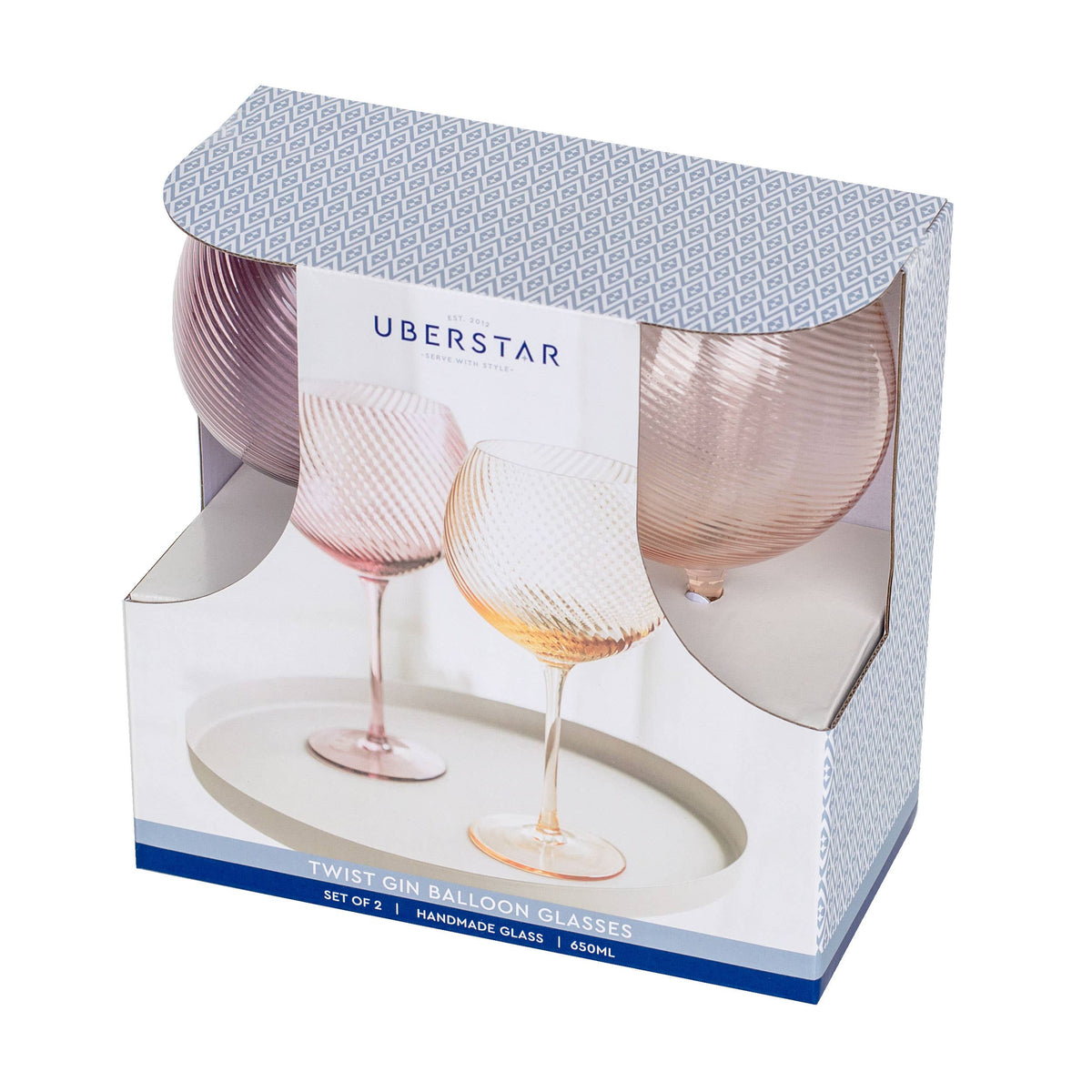 Twist Gin Glass Pink