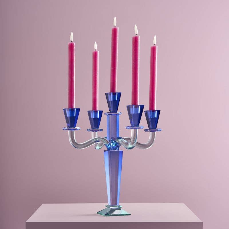 Fancy Crystal Candelabra Blue