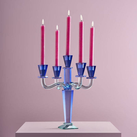 Fancy Crystal Candelabra Blue