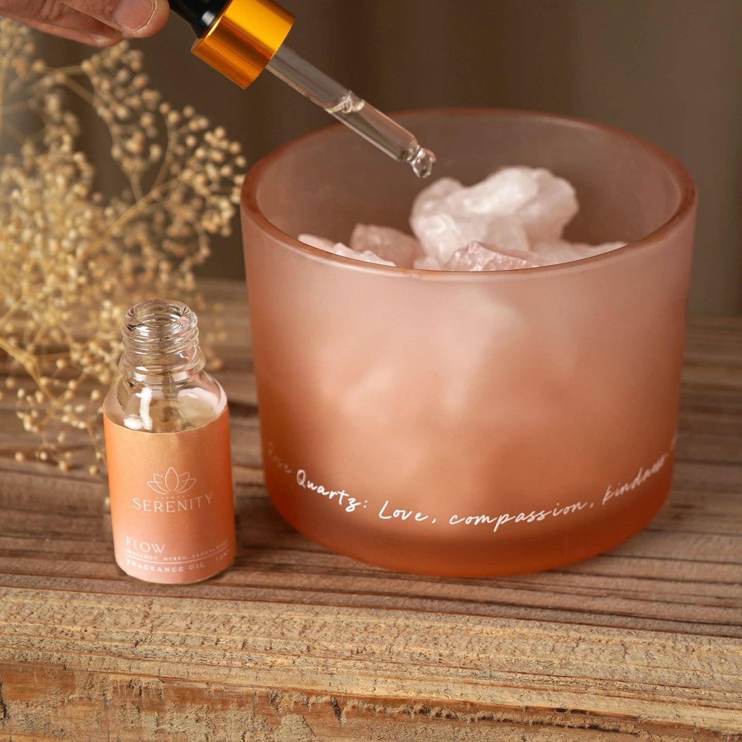 Rose Quartz Crystal Diffuser & Olje