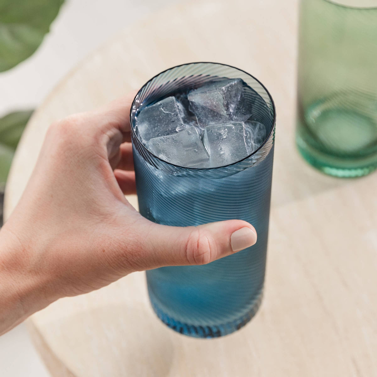 Twist Highball Tumblers Blue